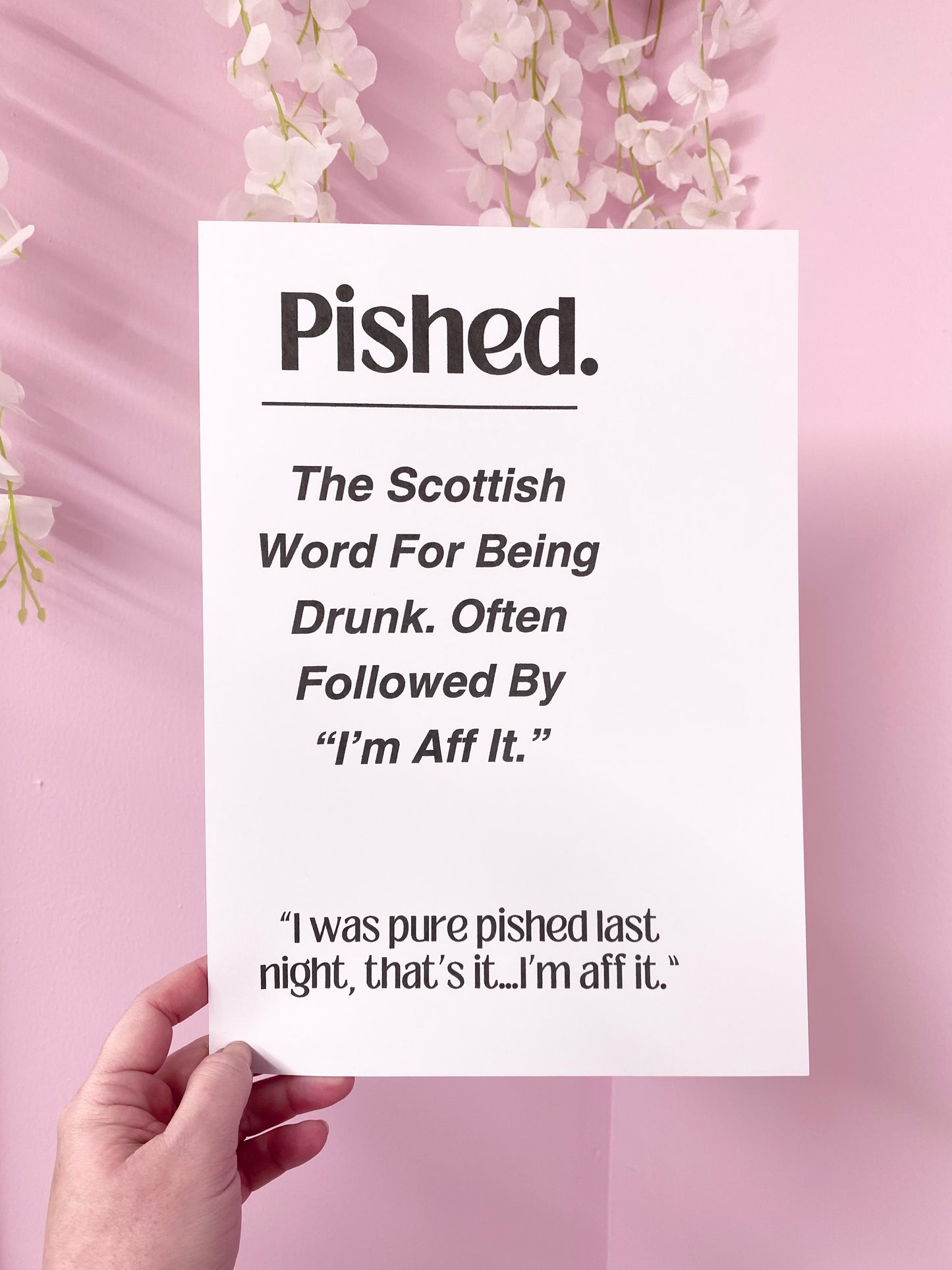 SCOTTISH SLANG - PISHED!