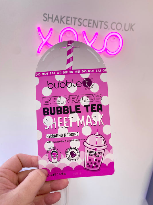 Bubble T Sheet Face Masks!